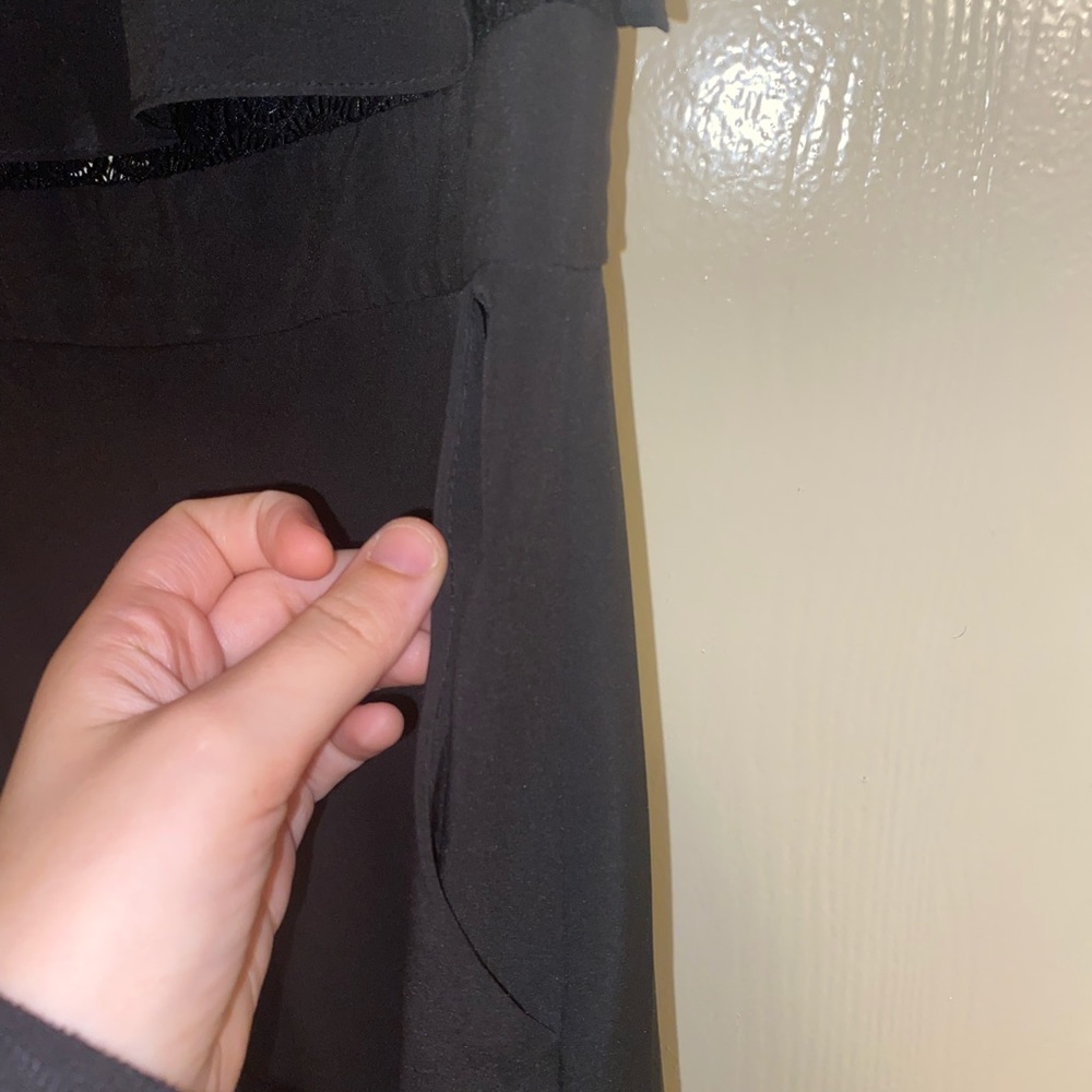 Black Mini Dress with Pockets - Picture 8 of 8